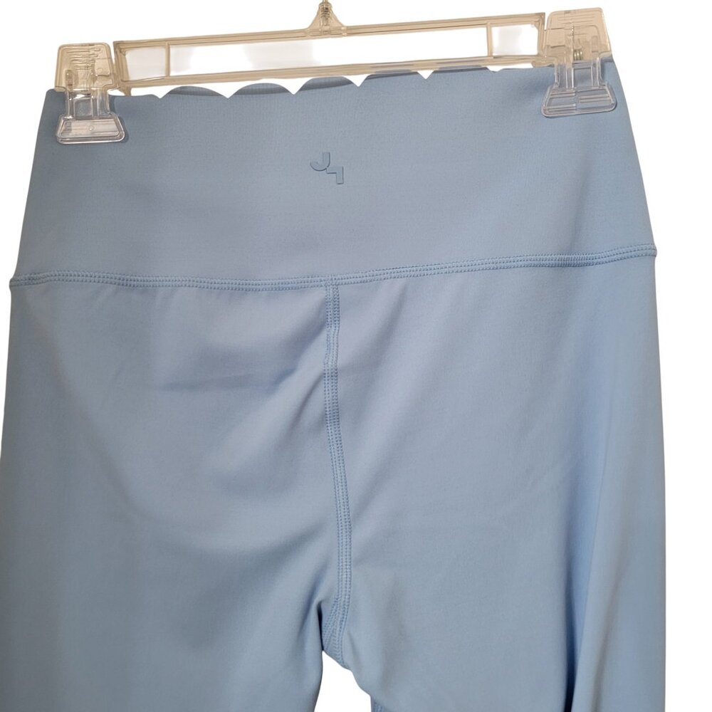 NWT Size S Light Blue Scallop Detail High Rise Stretch Leggings - Picture 4 of 12